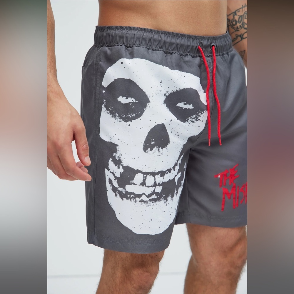 The Misfits Swimtrunks-Charcoal